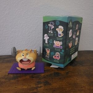 Disney Orange & Tan Hamster Weightlifter Figure with Purple Base